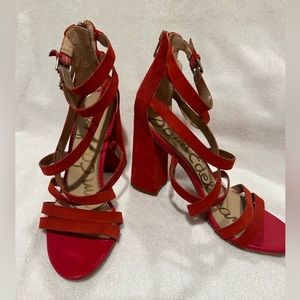 Sam Edelman red sandals, worn once. Size 10